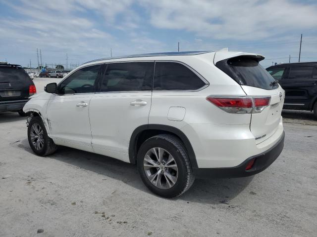 5TDKKRFH1FS072447 - 2015 TOYOTA HIGHLANDER XLE WHITE photo 2
