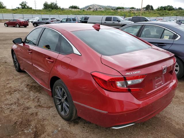 1HGCV1F56NA061850 - 2022 HONDA ACCORD EXL RED photo 2