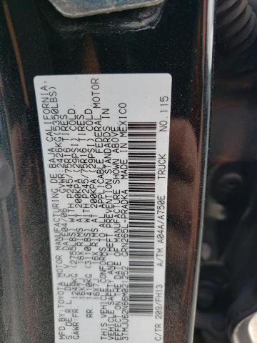 3TMJU62N66M021252 - 2006 TOYOTA TACOMA DOUBLE CAB PRERUNNER BLACK photo 12