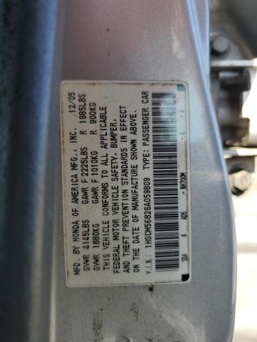 1HGCM56826A059809 - 2006 HONDA ACCORD EX 银色 照片 12