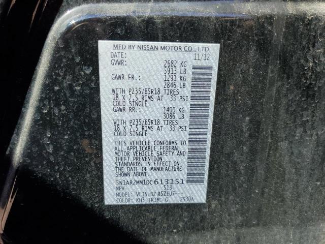 5N1AR2MM1DC613151 - 2013 NISSAN PATHFINDER S Qara foto 10