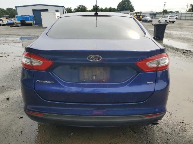 3FA6P0H74DR313202 - 2013 FORD FUSION SE BLUE photo 6