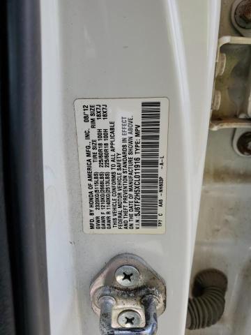 5J6TF2H5XCL011916 - 2012 HONDA CROSSTOUR EXL თეთრი ფოტო 12