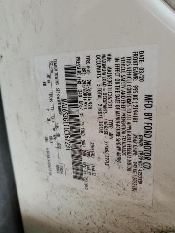 MAJ6S3GL1LC367231 - 2020 FORD ECOSPORT SE 白色 照片 13