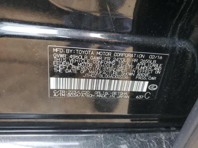 JTHCZ1BL0GA002236 - 2016 LEXUS GS 350 BLACK photo 12