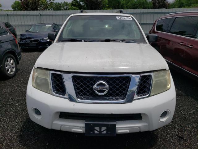 5N1AR18B98C603508 - 2008 NISSAN PATHFINDER S WHITE photo 5
