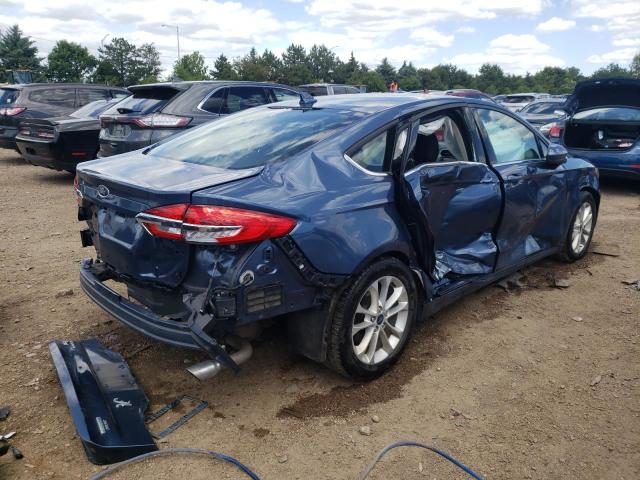 3FA6P0HD0KR195488 - 2019 FORD FUSION SE BLUE photo 3