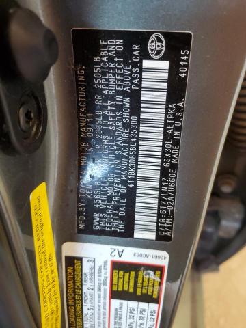 4T1BK3DB5BU435300 - 2011 TOYOTA AVALON BASE 灰色 照片 12