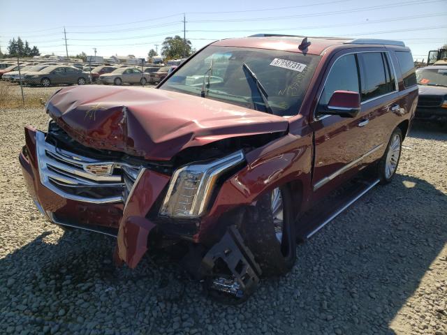 1GYS4DKJ6JR188394 - 2018 CADILLAC ESCALADE PLATINUM RED photo 2