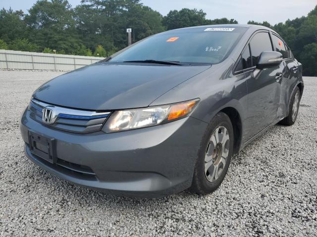 JHMFB4F30CS001668 - 2012 HONDA CIVIC HYBRID L GRAY photo 1