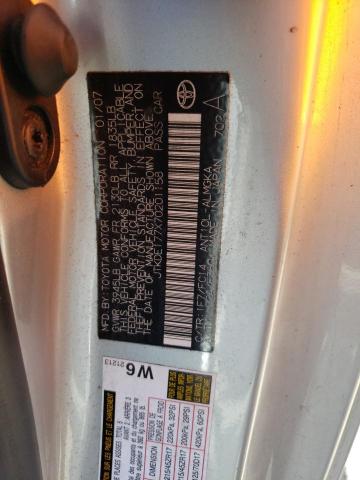 JTKDE177X70201158 - 2007 TOYOTA SCION TC SILVER photo 12