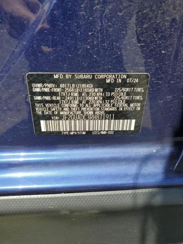 JF2GUADC3RH871911 - 2024 SUBARU CROSSTREK PREMIUM Көк фото 13