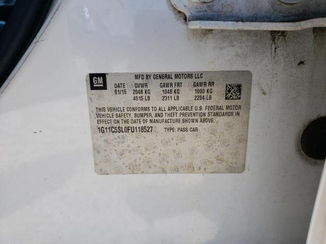 1G11C5SL0FU118527 - 2015 CHEVROLET MALIBU 1LT WHITE photo 13