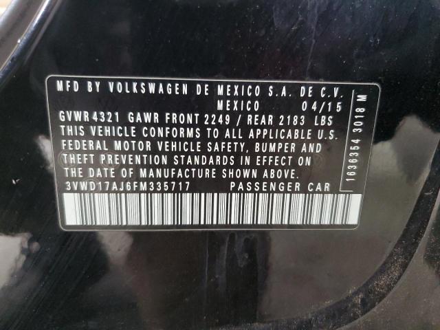 3VWD17AJ6FM335717 - 2015 VOLKSWAGEN JETTA SE Qara foto 12