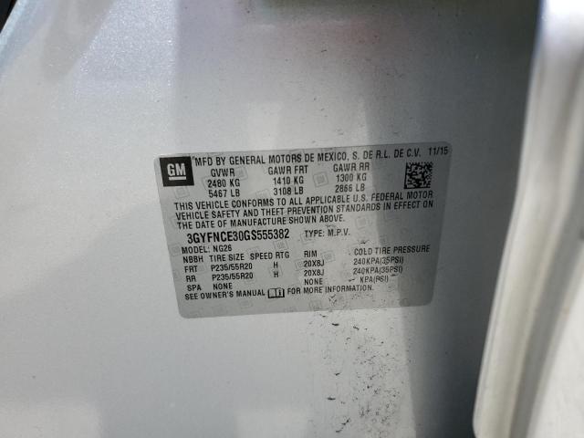 3GYFNCE30GS555382 - 2016 CADILLAC SRX PERFORMANCE COLLECTION SILVER photo 13