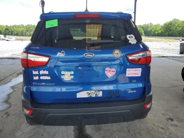 MAJ6S3GL1KC295316 - 2019 FORD ECOSPORT SE ლურჯი ფოტო 6