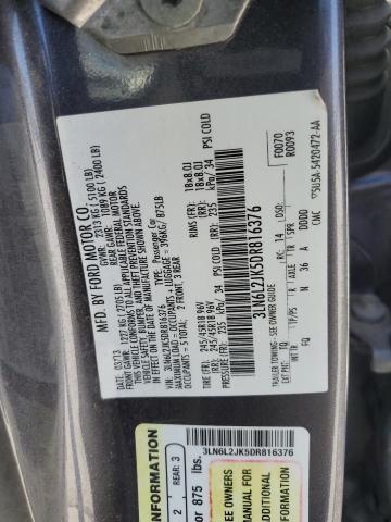 3LN6L2JK5DR816376 - 2013 LINCOLN MKZ GRAY photo 12