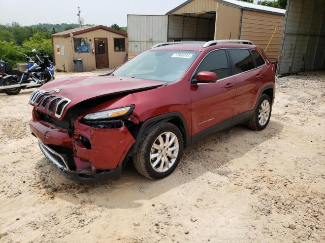 1C4PJLDS7HW596001 - 2017 JEEP CHEROKEE LIMITED RED photo 1