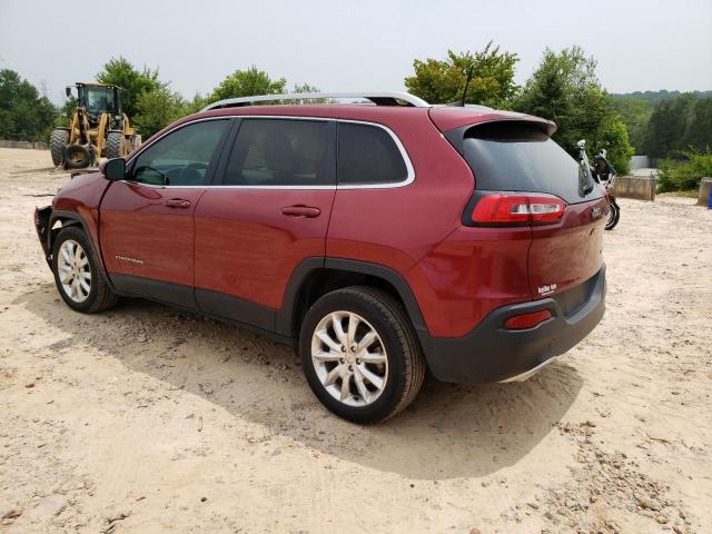1C4PJLDS7HW596001 - 2017 JEEP CHEROKEE LIMITED RED photo 2
