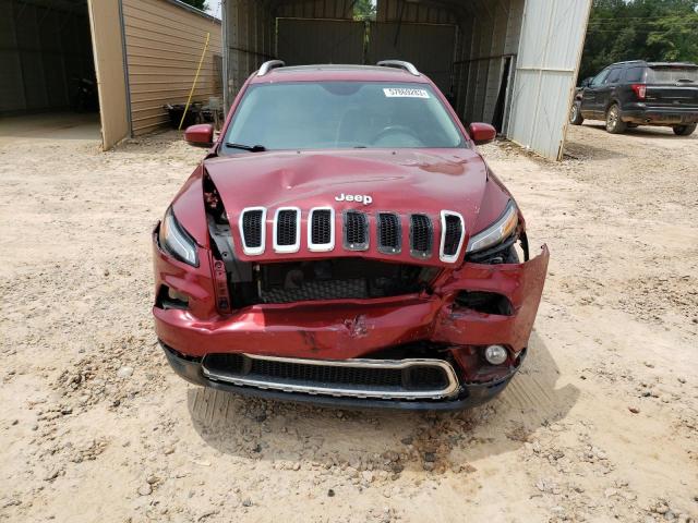 1C4PJLDS7HW596001 - 2017 JEEP CHEROKEE LIMITED RED photo 5