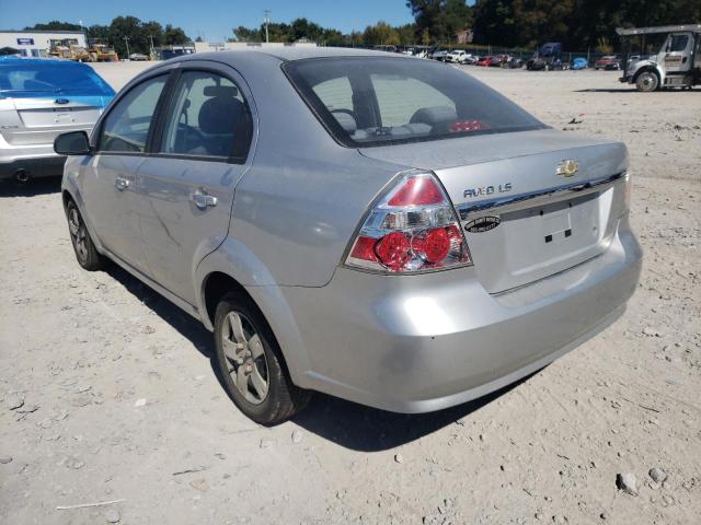 KL1TD56627B063956 - 2007 CHEVROLET AVEO BASE SILVER photo 3