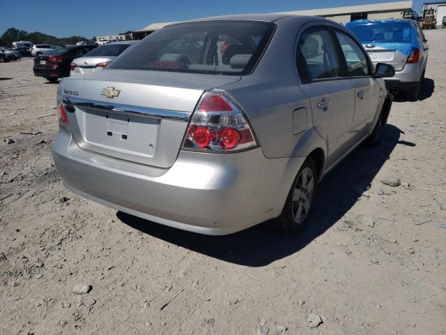 KL1TD56627B063956 - 2007 CHEVROLET AVEO BASE SILVER photo 4