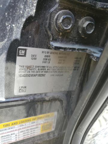 1G4GE5GV6AF182392 - 2010 BUICK LACROSSE CXS BLACK photo 12