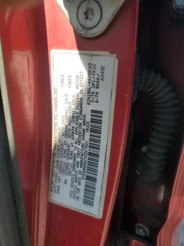 5TEGM92N23Z227601 - 2003 TOYOTA TACOMA DOUBLE CAB PRERUNNER RED photo 12