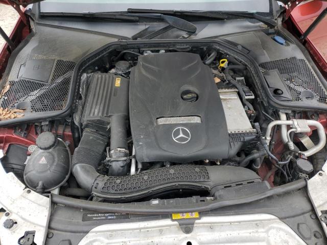 55SWF4KB7GU171269 - 2016 MERCEDES-BENZ C 300 4MATIC RED photo 11