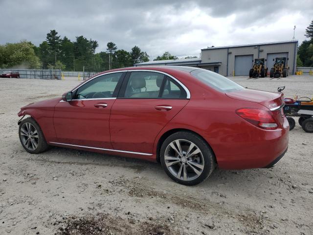 55SWF4KB7GU171269 - 2016 MERCEDES-BENZ C 300 4MATIC RED photo 2