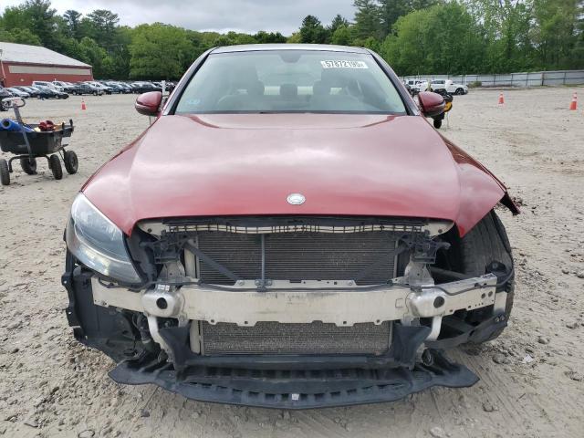 55SWF4KB7GU171269 - 2016 MERCEDES-BENZ C 300 4MATIC RED photo 5
