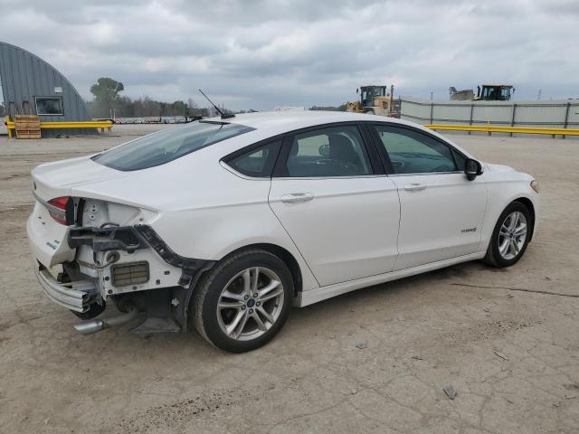 3FA6P0LU9JR115076 - 2018 FORD FUSION SE HYBRID WHITE photo 3