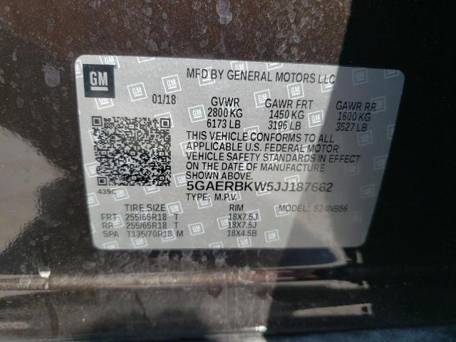 5GAERBKW5JJ187662 - 2018 BUICK ENCLAVE ESSENCE 棕色 照片 13