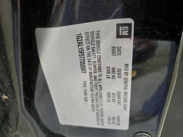 1G2AL15F577350907 - 2007 PONTIAC G5 Siyah fotoğraf 12