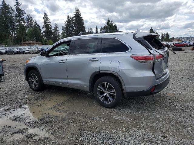5TDJKRFH0GS309264 - 2016 TOYOTA HIGHLANDER XLE ვერცხლისფერი ფოტო 2