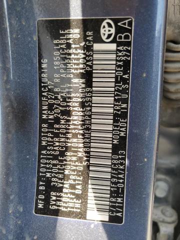 5YFBURHE3HP645969 - 2017 TOYOTA COROLLA L 石墨色 照片 12