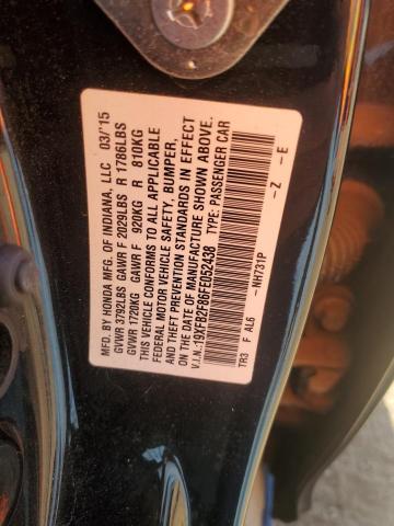 19XFB2F86FE052438 - 2015 HONDA CIVIC EX BLACK photo 12