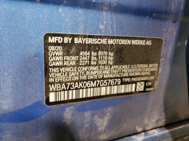 WBA73AK06M7G57679 - 2021 BMW 228XI Azul foto 12