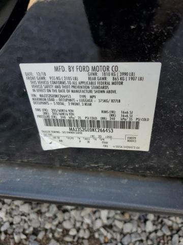 MAJ3S2GE0KC266453 - 2019 FORD ECOSPORT SE შავი ფოტო 13