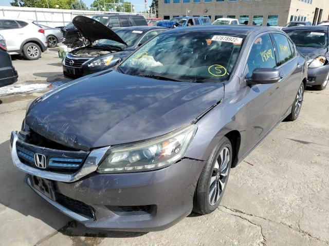 1HGCR6F58FA001913 - 2015 HONDA ACCORD HYBRID EXL CHARCOAL photo 2