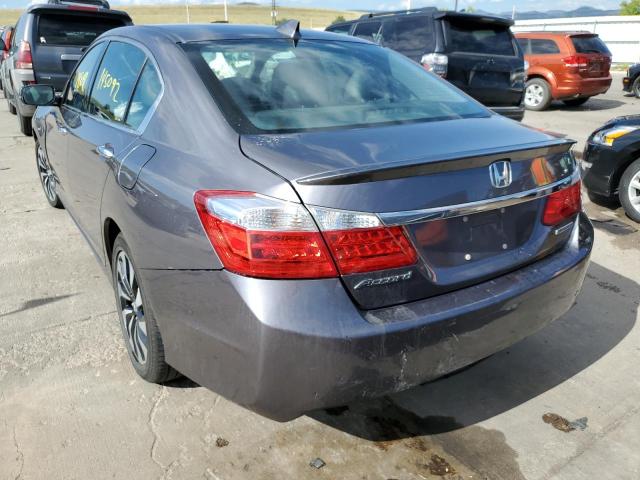 1HGCR6F58FA001913 - 2015 HONDA ACCORD HYBRID EXL CHARCOAL photo 3