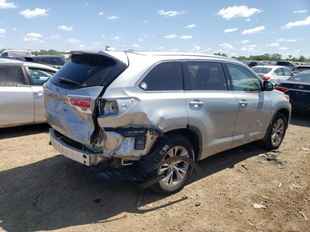 5TDJKRFH4FS167306 - 2015 TOYOTA HIGHLANDER XLE SILVER photo 3