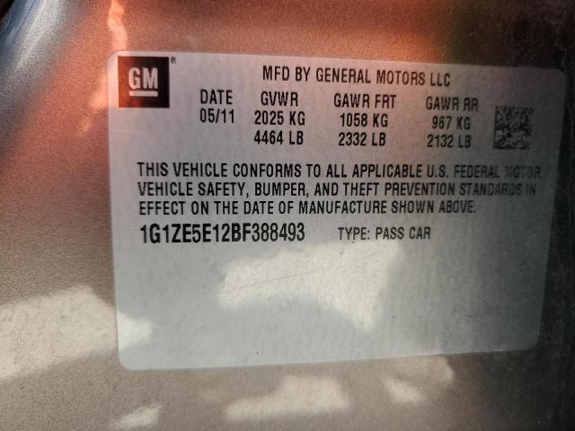 1G1ZE5E12BF388493 - 2011 CHEVROLET MALIBU LTZ ყავისფერი ფოტო 12