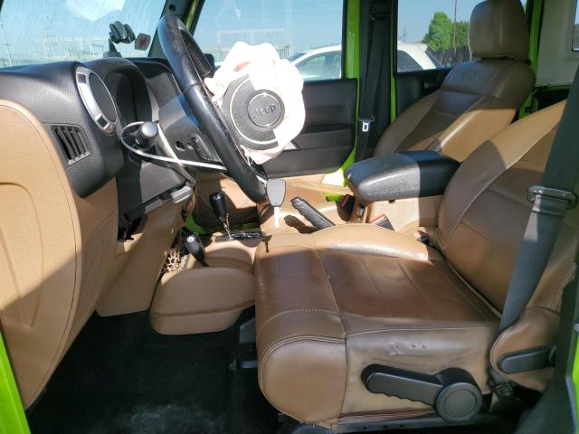 1C4BJWEG7CL236534 - 2012 JEEP WRANGLER U SAHARA GREEN photo 7