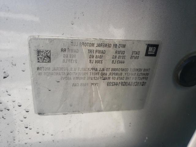 1G11C5SA0GF144209 - 2016 CHEVROLET MALIBU LIM LT 银色 照片 12