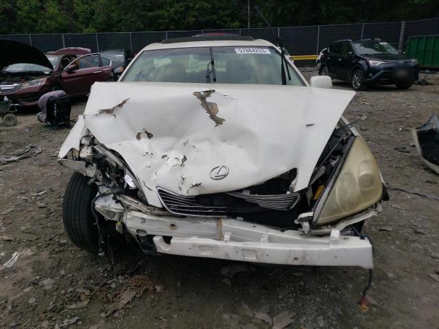 JTHBA30G465151986 - 2006 LEXUS ES 330 WHITE photo 5