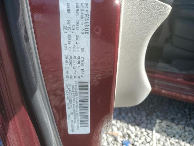 2C4RDGCG4KR606133 - 2019 DODGE GRAND CARA SXT RED photo 13