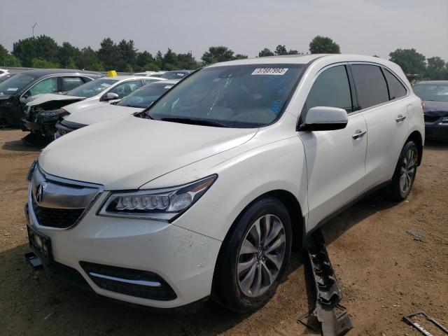 5FRYD4H4XEB033293 - 2014 ACURA MDX TECHNOLOGY WHITE photo 1