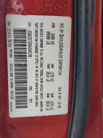 2D8GZ57226H348199 - 2006 DODGE MAGNUM R/T RED photo 12
