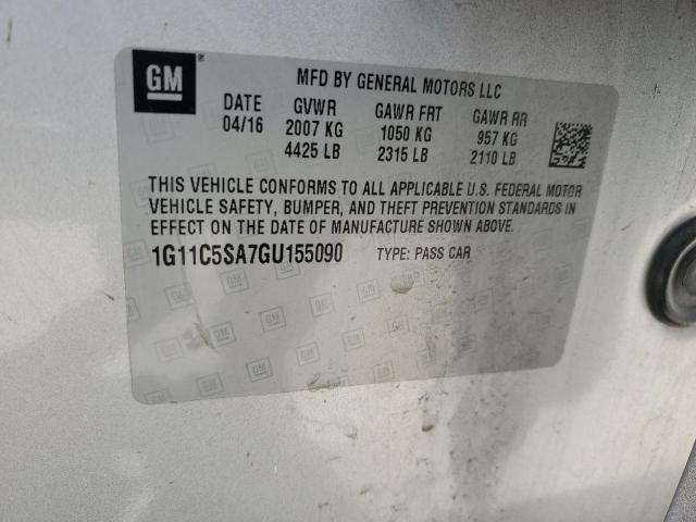 1G11C5SA7GU155090 - 2016 CHEVROLET MALIBU LIM LT 银色 照片 13